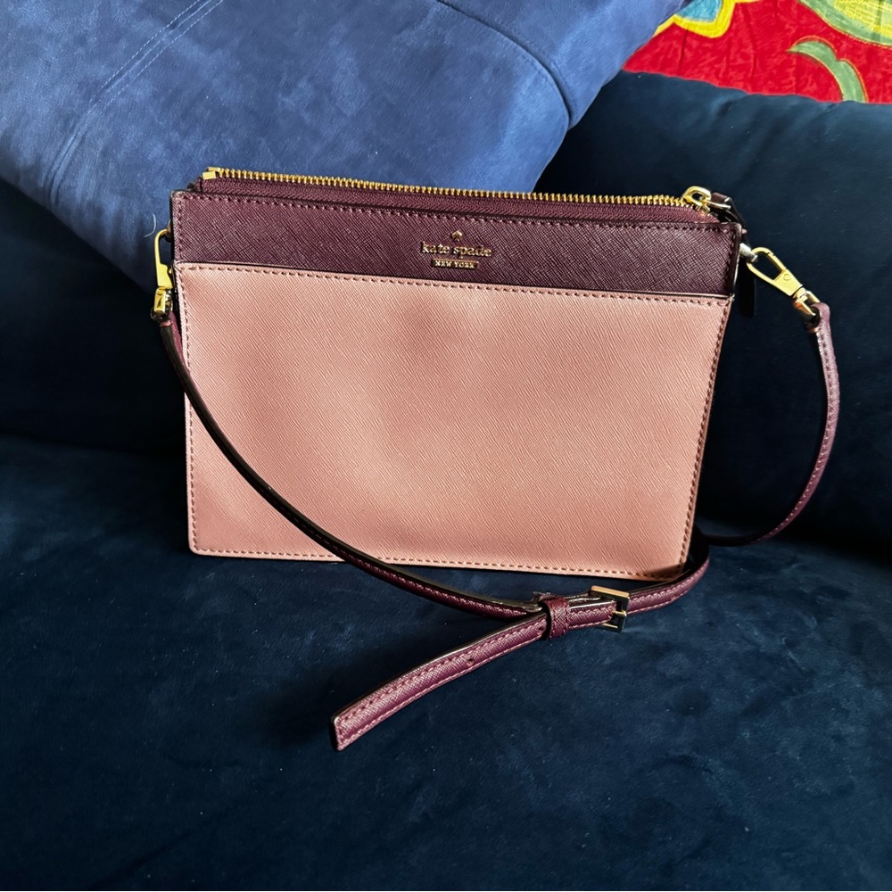 Kate Spade Purse Crossbody Handbag New York Cameron St. Clarise Dusty Peony
